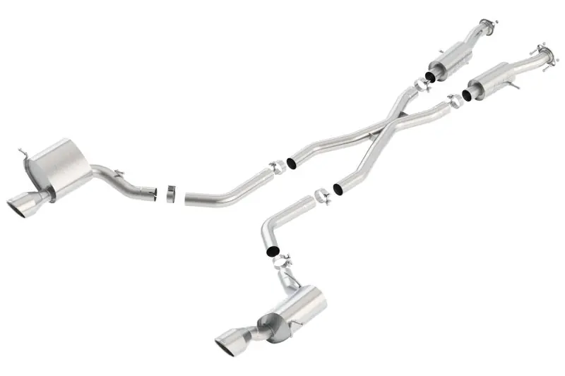 Buy Today Borla 2015 Jeep Grand Cherokee SRT8 S-Type Dual Round Rolled Exit Catback Exhaust