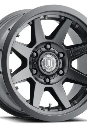 In Demand ICON Rebound Pro 17x8.5 6x5.5 25mm Offset 5.75in BS 95.1mm Bore Satin Black Wheel
