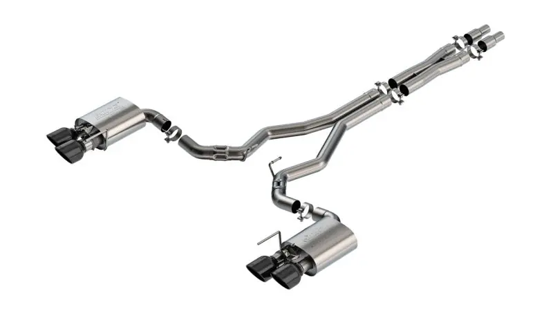 Borla 2024 Ford Mustang Dark Horse 5.0L V8 w/Active Exhaust ATAK Cat-Back Exhaust System - BC Tips Hassle-Free Returns