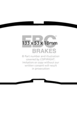 Premium EBC 94-99 Toyota Celica 1.8 Yellowstuff Front Brake Pads