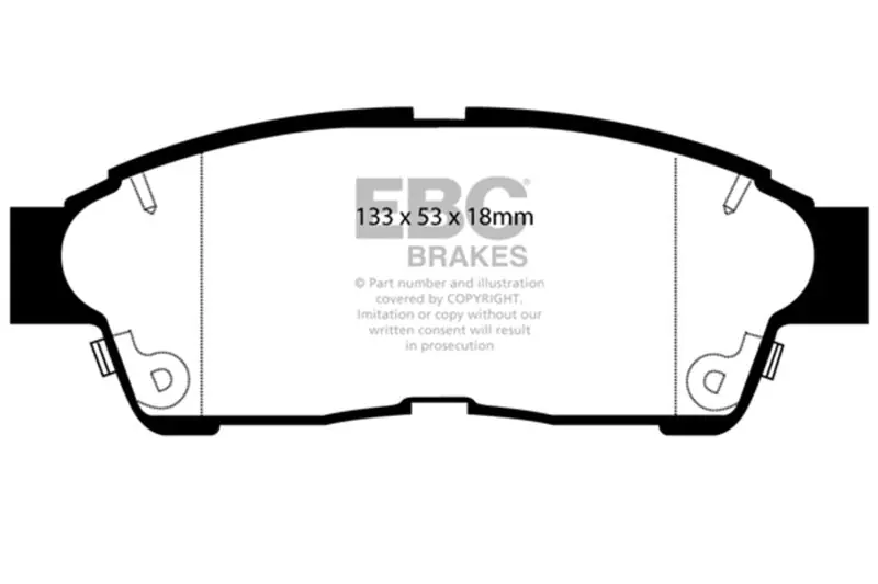 Premium EBC 94-99 Toyota Celica 1.8 Yellowstuff Front Brake Pads