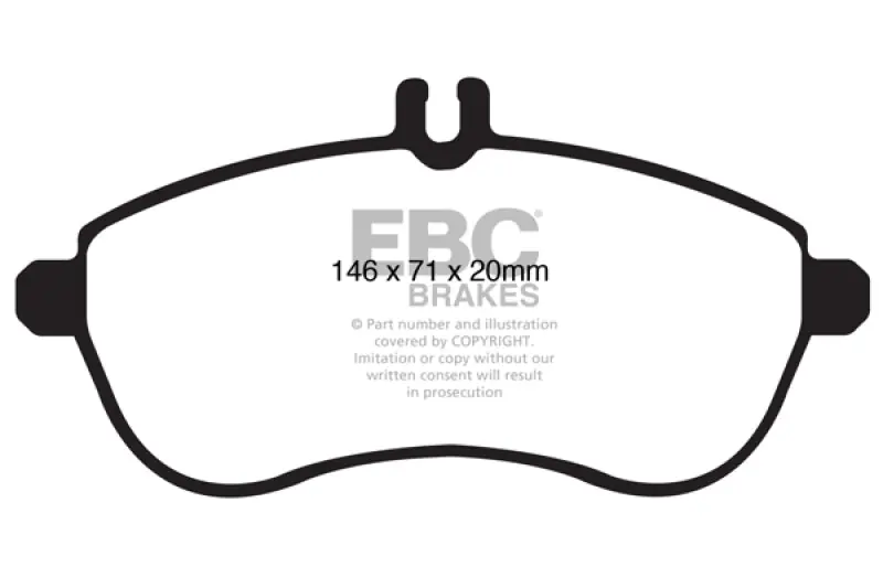 EBC 12-14 Mercedes-Benz C250 (W204) 1.8 Turbo Ultimax2 Front Brake Pads Latest