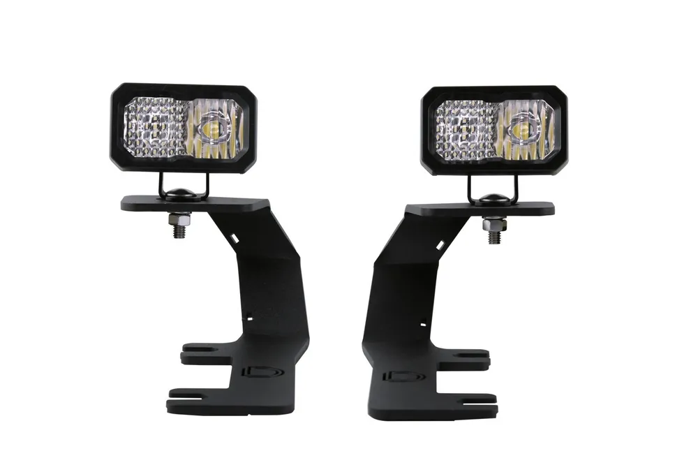 Top Pick SSC2 LED Ditch Light Kit for 2014-2019 GMC Sierra 1500, Pro White Combo Diode Dynamics
