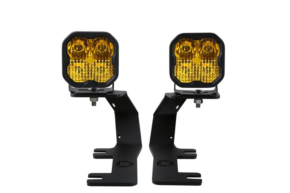 Fan Favorite SS3 LED Ditch Light Kit for 2014-2019 Chevrolet Silverado 1500, Pro Yellow Combo Diode Dynamics