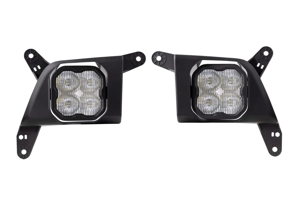 SS3 LED Fog Light Kit for 2019-2021 Chevrolet Silverado 1500 White SAE Fog Pro w/ Backlight Diode Dynamics Certified