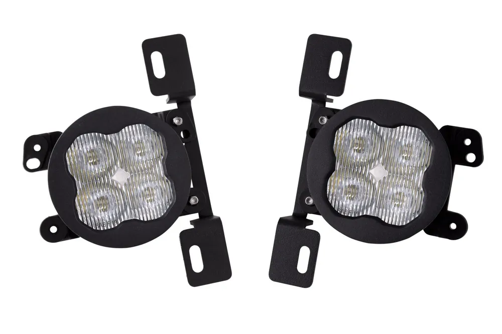Buy Direct SS3 LED Fog Light Kit for 2020-2021 Jeep Gladiator White SAE Fog Pro w/ Backlight Type MR Bracket Kit Diode Dynamics
