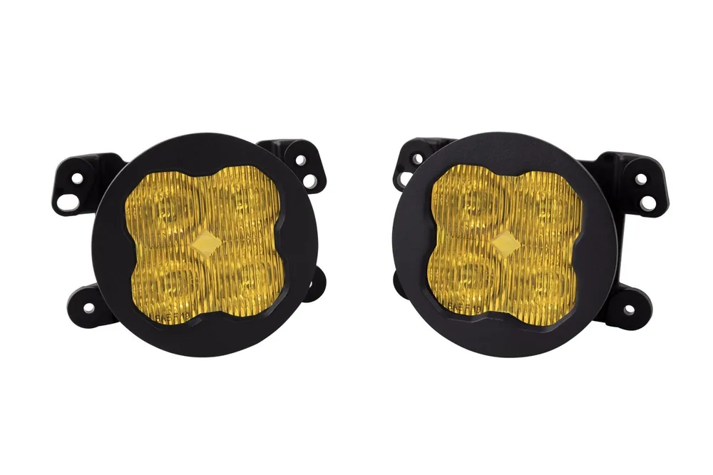 SS3 LED Fog Light Kit for 2011-2013 Jeep Grand Cherokee Yellow SAE Fog Pro w/ Backlight Type M Bracket Kit Diode Dynamics Affordable
