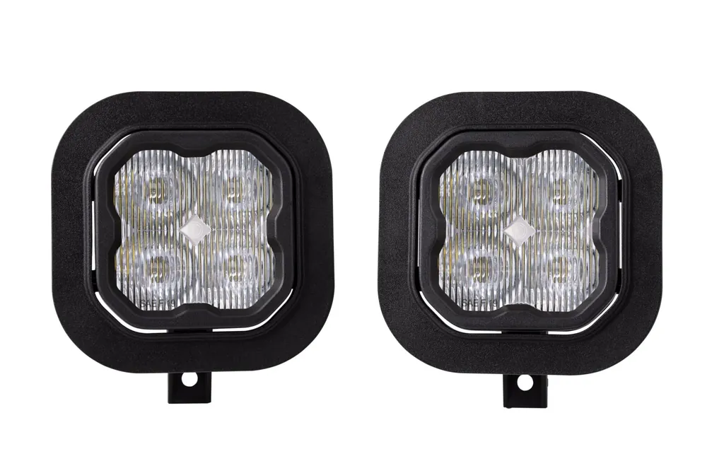 SS3 LED Fog Light Kit for 2011-2016 Ford Super Duty F-250/F-350 White SAE Fog Pro w/ Backlight Diode Dynamics Deal