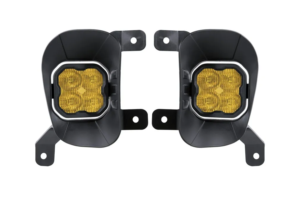 SS3 LED Fog Light Kit for 2013-2018 Ram 1500 Yellow SAE Fog Pro w/ Backlight Diode Dynamics Certified