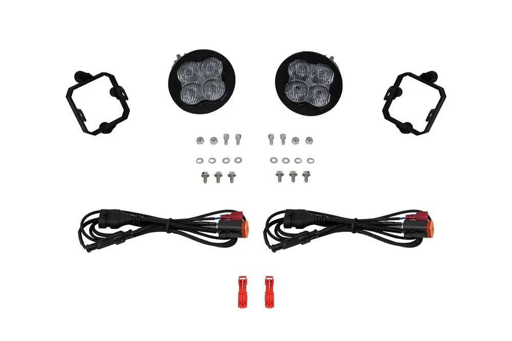 One Day Deal SS3 SAE/DOT Type NO Fog Light Kit Cool White (6000K) Pro (36 watts) White SAE Fog Diode Dynamics