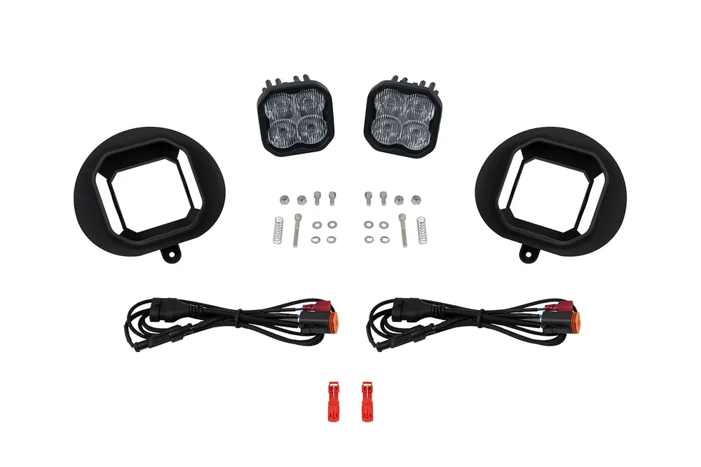 SS3 SAE/DOT Type DR Fog Light Kit Cool White (6000K) Sport (14.5 watts) White SAE Fog Diode Dynamics Money Back Guarantee