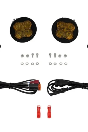 Worldwide Shipping SS3 SAE/DOT Type Rav4 Fog Light Kit Yellow (3000K) Sport (14.5 watts) Yellow SAE Fog Diode Dynamics