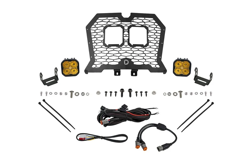 Stage Series LED Grille Kit for 2021-2024 Polaris RZR Trail, Yellow (3000K) Sport Yellow SAE Fog Limited Time
