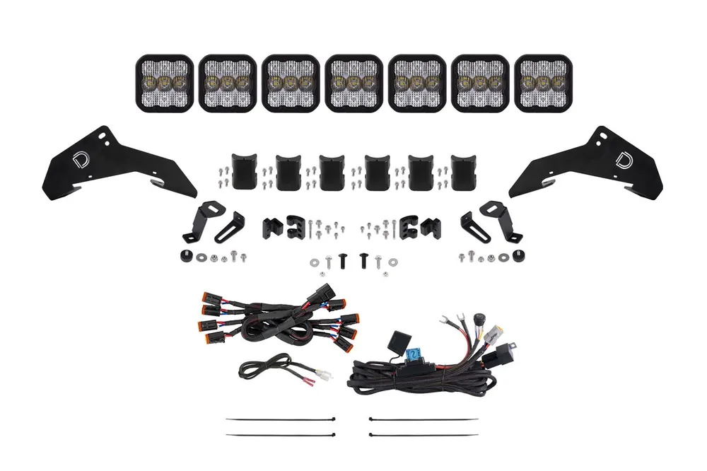 Popular SS5 Roof CrossLink Lightbar Kit for 2019-2024 Honda Talon, Cool White (6000K) Pro White Combo