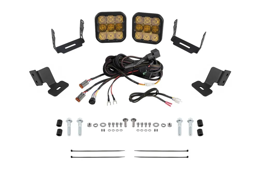 Buy Direct Stage Series A-Pillar Pod Kit for 2019-2024 Honda Talon, Yellow (3000K) SS5 Sport Sport Yellow Combo