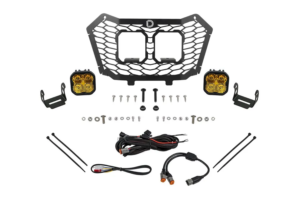 Handmade Stage Series LED Grille Kit for 2022-2024 Honda Talon, Yellow (3000K) Sport Yellow Combo