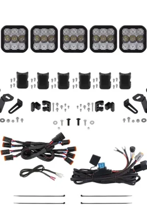 2019-2024 Honda Talon, SS5 Pro CrossLink Roof White Combo Lightbar Kit Express Delivery
