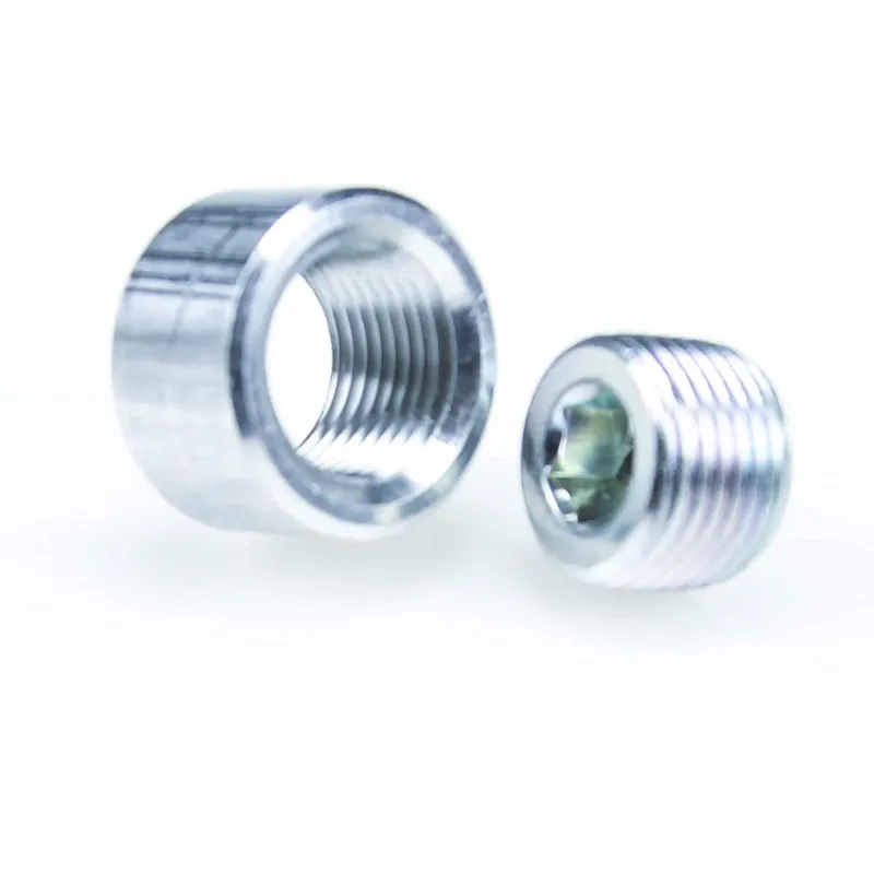 Weld-On Bung for IAT or CLT Sensor 3/8 Inch NPT Aluminum DIYAutoTune Crafted