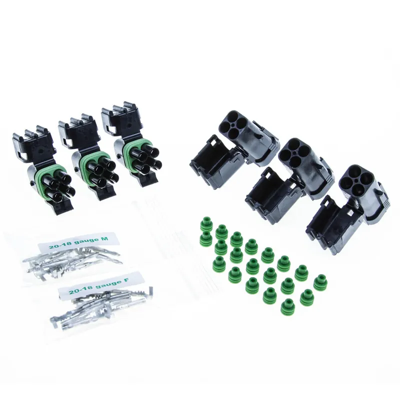 Weather Pack 4 Position Square 20-18 Gauge 3 Pack DIYAutoTune Must Have