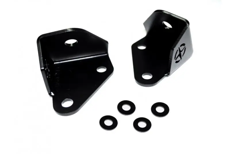 Jeep JK A Pillar Light Mount 07-18 Wrangler JK Black Powdercoat Pair EVO Manufacturing Must Have
