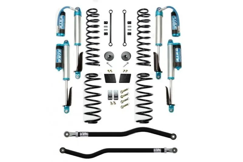 Jeep JL 2.5 Inch Lift Kit 18-Pres Wrangler JL Enforcer Lift Stage 1 Plus with EVO SPEC King 2.5 Inch Shocks EVO Mfg New Release