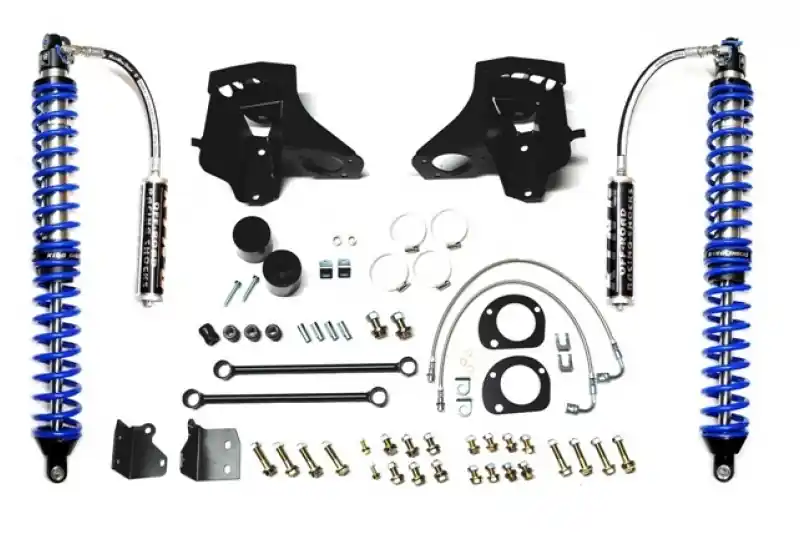 Hassle-Free Returns Jeep JK Coilover Ki Front Bolt On with C/Os 07-18 Wrangler JK Black EVO Mfg