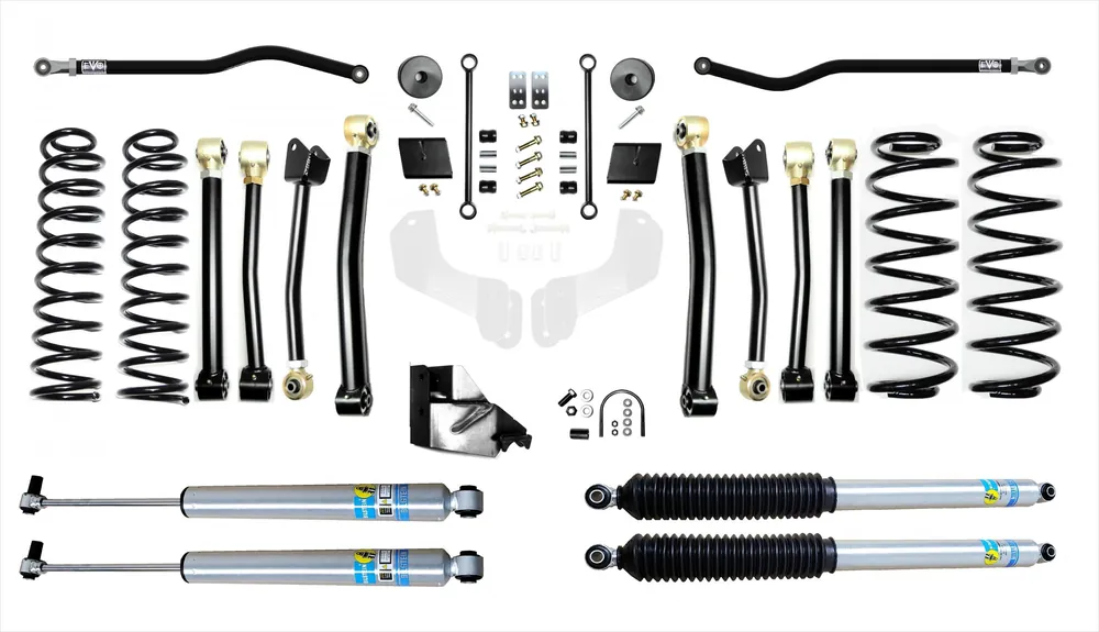 18-Present Jeep Wrangler JL 4.5 Inch Enforcer 4XE Lift Stage 4 Plus w/ Bilstein Shocks EVO Manufacturing Top Pick