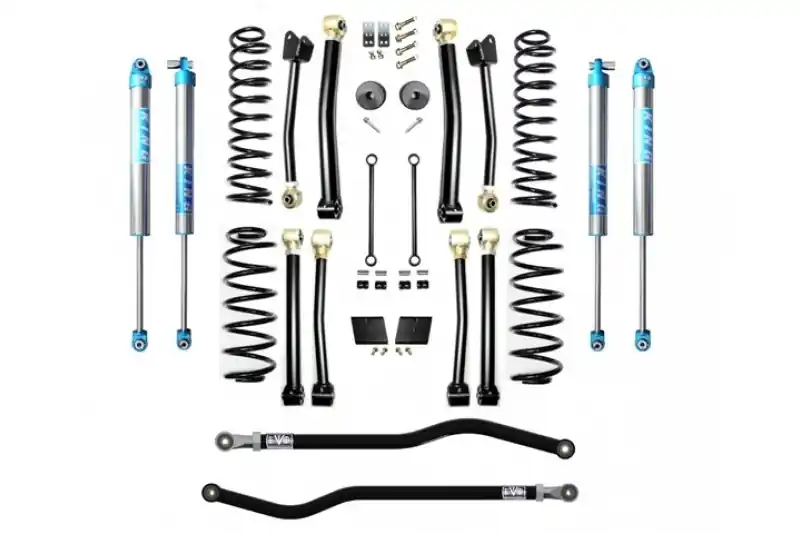 18-Present Jeep Wrangler JL 2.5 Inch Enforcer 4XE Lift Stage 4 Plus with EVO SPEC King 2.0 Shocks EVO Manufacturing Best Seller