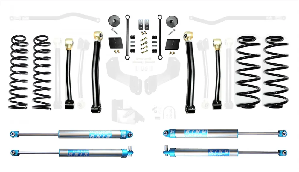 18-Present Jeep Wrangler JL 2.5 Inch Enforcer 4XE Lift Stage 3 with EVO SPEC King 2.0 Shocks EVO Manufacturing Exclusive