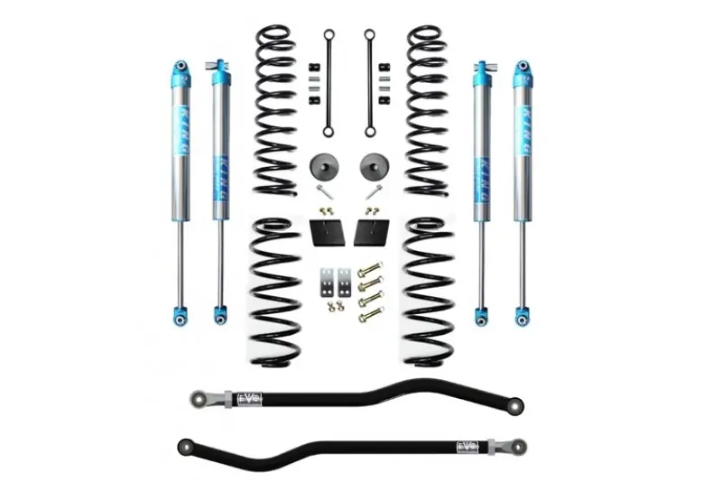 18-Present Jeep Wrangler JL 2.5 Inch Enforcer 4XE Lift Stage 1 Plus with EVO SPEC King 2.0 Shocks EVO Manufacturing Order Now