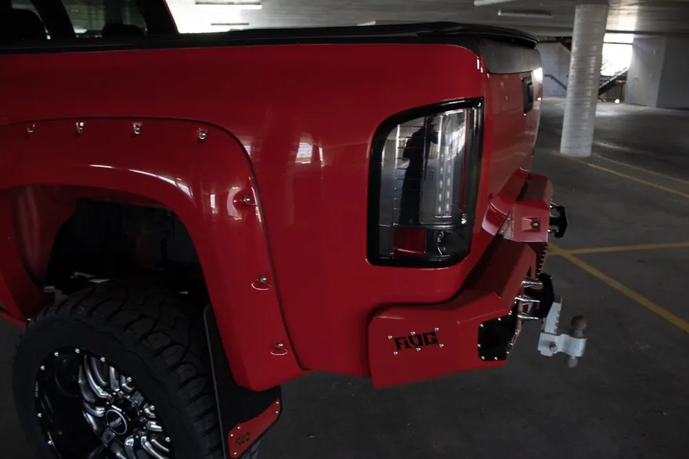 Sale 08-10 Silverado 2500/3500 Rear Bumper with Sensors Flog Industries