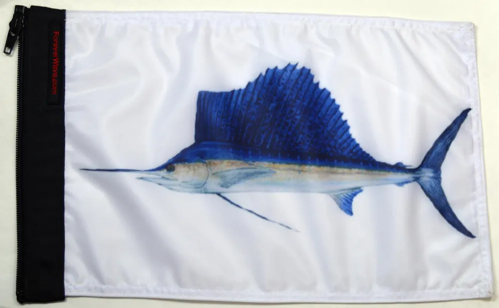 Warranty Included Sailfish Flag Forever Wave