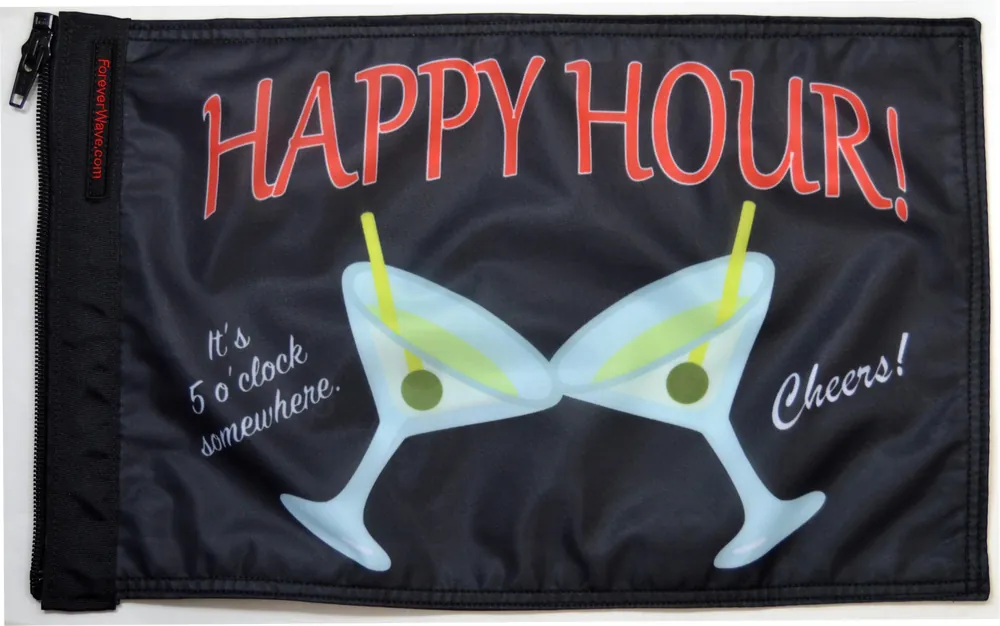 Best Choice Happy Hour Martinis Flag Forever Wave