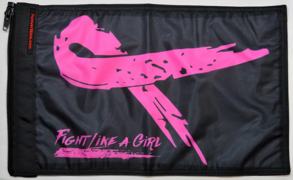 Big Sale Pink Ribbon Fight Like A Girl Flag Forever Wave