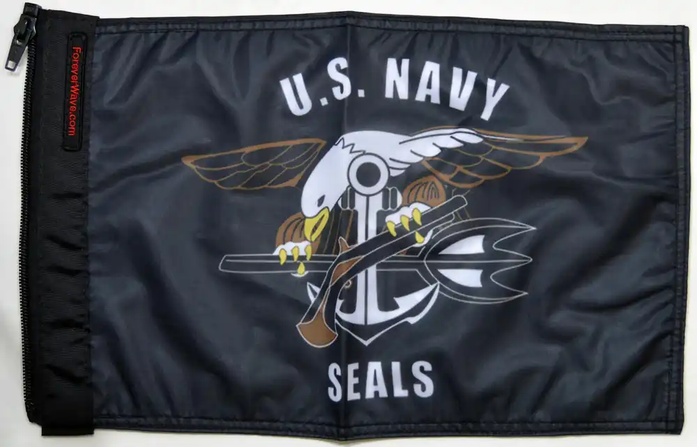 Navy Seals Flag Forever Wave Professional Grade