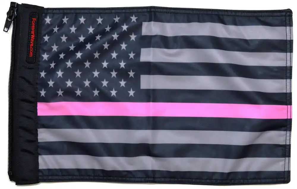 Bulk Order USA Subdued Thin Pink Line Flag Forever Wave