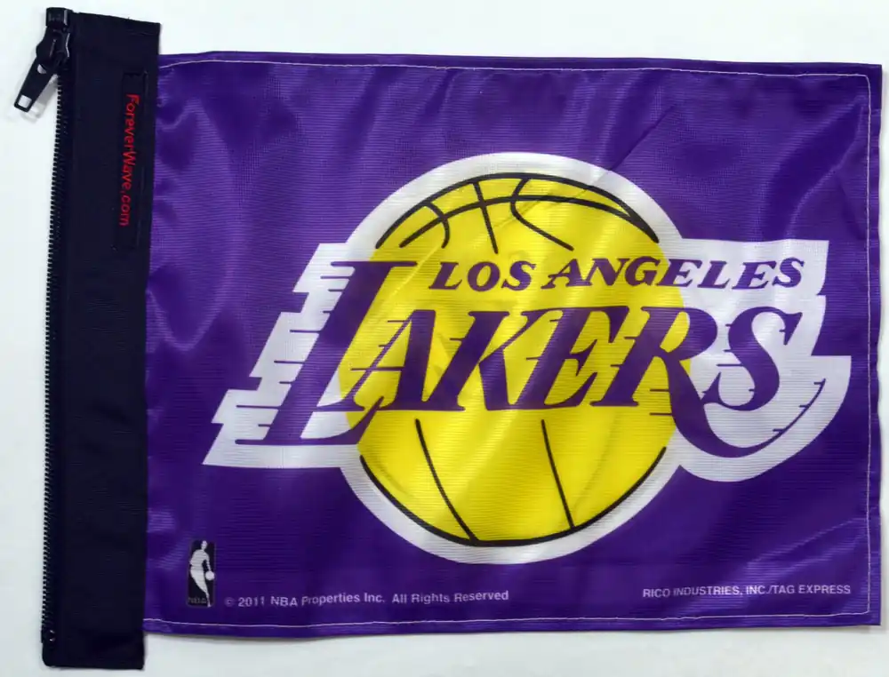 Los Angeles Lakers Flag Forever Wave Handmade