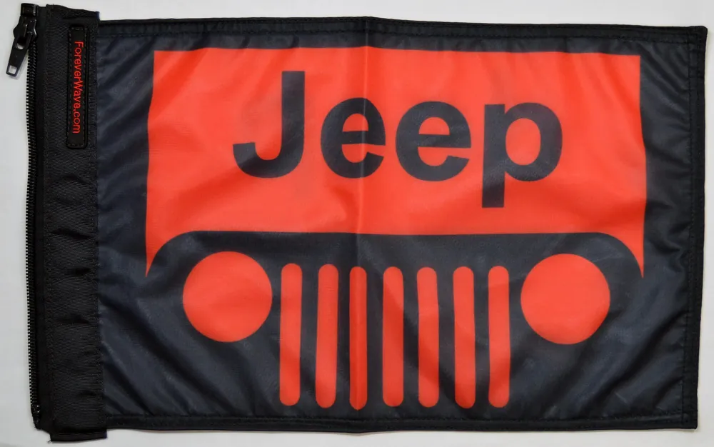 Final Sale Jeep Grill Flag Red Forever Wave