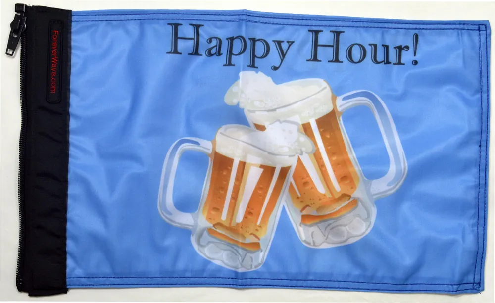 Holiday Sale Happy Hour Beers Flag Forever Wave