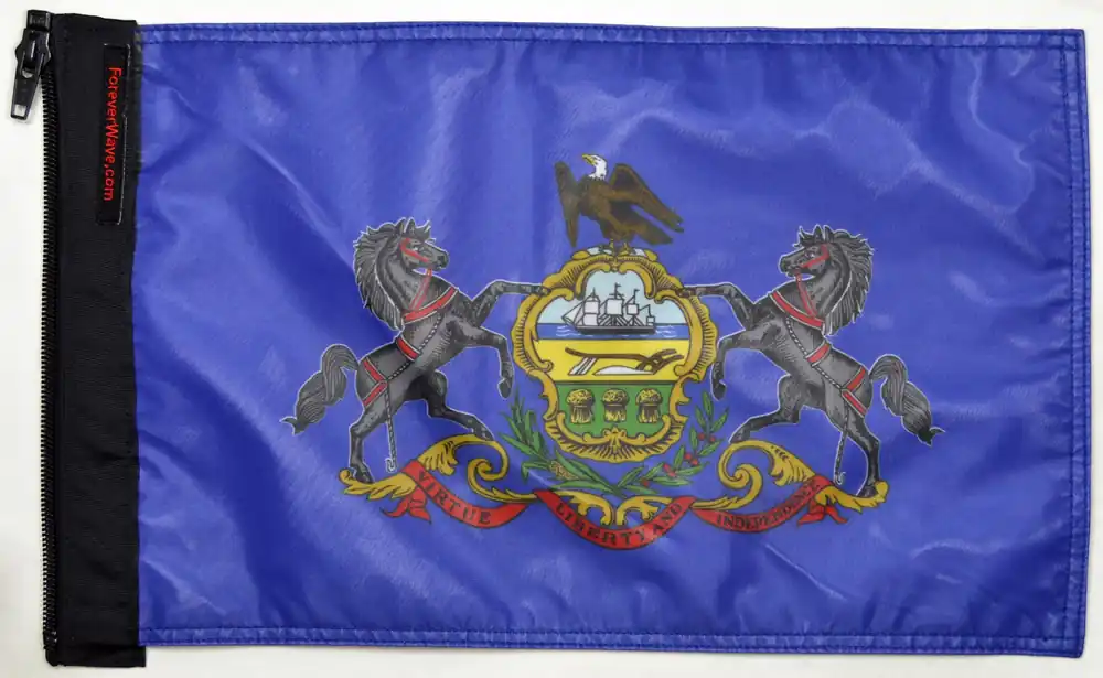Luxury State Flag Pennsylviania Forever Wave