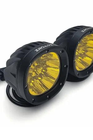 ZROADZ Off Road Products Z3090WRDA-KIT ZROADZ 4-Inch Round LED Light Kit with Harness, Amber - 90Watt Seasonal Sale