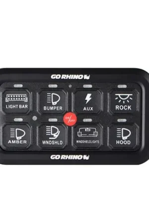 Must Have Go Rhino 758CHSCRRF RGB/Bluetooth 8-Channel Light Switch Controller with RF Control