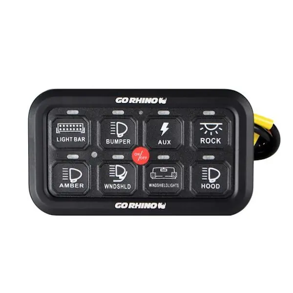Must Have Go Rhino 758CHSCRRF RGB/Bluetooth 8-Channel Light Switch Controller with RF Control