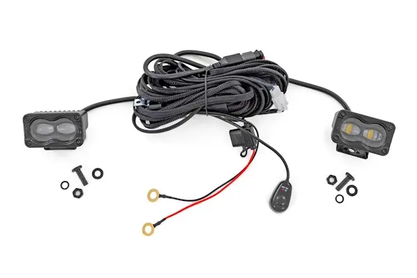Rough Country 70910 3x1.75 Inch Black Series LED Slim Aux Exclusive