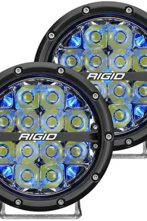 Last Chance RIGID Industries 36207 360-SERIES 6 INCH LED OFF-ROAD DRIVE BEAM BLUE BACKLIGHT