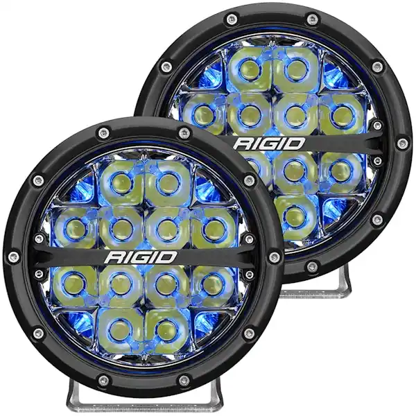Last Chance RIGID Industries 36207 360-SERIES 6 INCH LED OFF-ROAD DRIVE BEAM BLUE BACKLIGHT