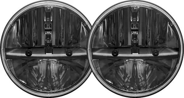 Certified RIGID Industries 55001 RIGID 7 Inch Round Headlight Kit with H13 To H4 Adaptor