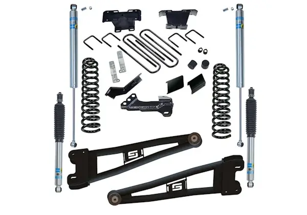 Grab Now Superlift K1030B 4" Radius Arm Lift Kit - 23-25 F-250/F-350 4WD - Diesel - w/ Bilstein Shocks