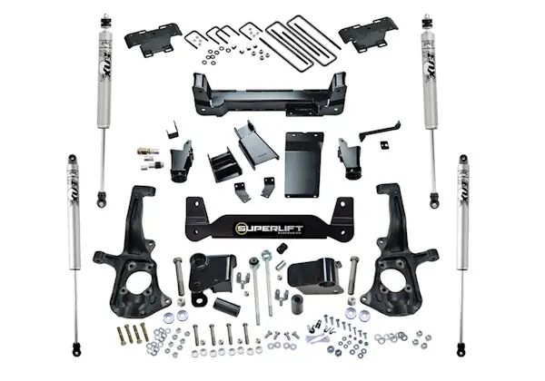 Superlift K150F 6" Lift Kit w/ FOX Shocks - 11-18 (19 Leg/Lim) Silv/Sierra 2500HD/3500HD Deal