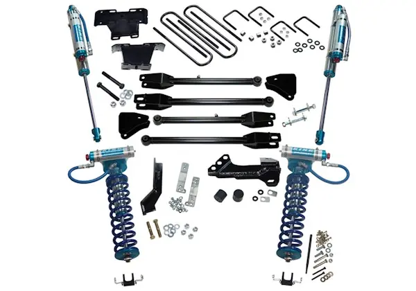 Limited Offer Superlift K166KG 4" King Ed 4-Link Lift Kit-17-22 F250/350 4WD w King Frt Clvrs & Res Rr Shcks